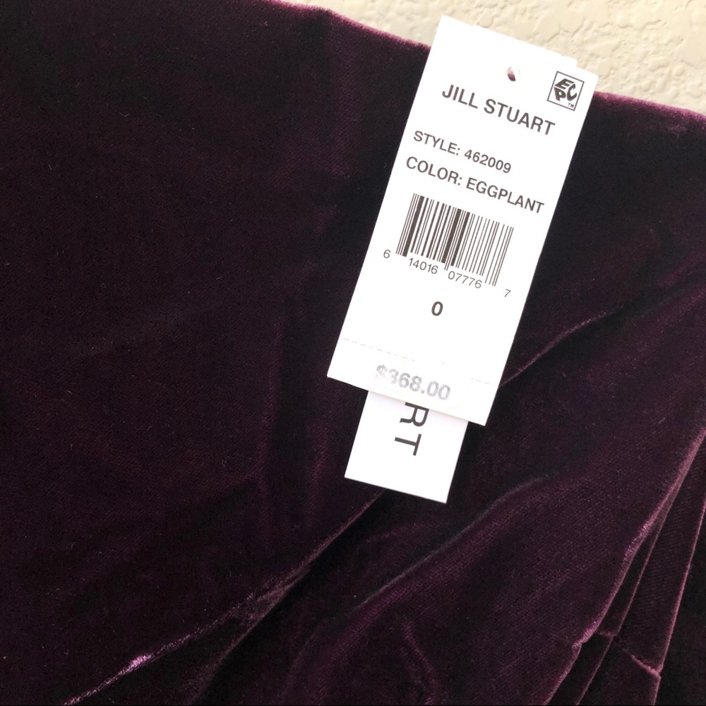 NWT! Jill Stuart Velvet Mini Puff Sleeves Dress 0 - Picture 5 of 6